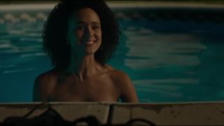 Realsex Black Nathalie Emmanuel joins white co-star Britt Lower nude in Holly Slept Over (2020) Long - 1