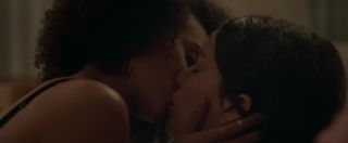 Private Black Nathalie Emmanuel joins white co-star Britt Lower nude in Holly Slept Over (2020) Sexzam - 1