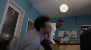 Gloryholes Black man hits white husband's face and has sex with wife in Power S06E02-03 (2014) Transex - 1