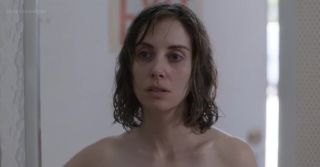 Cums Alison Brie comes out of shower and ends up naked in store in Horse Girl (2020) Gay-Torrents - 1