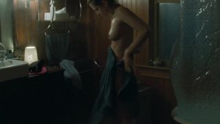 Spreadeagle Riley Keough has nice boobies and viewers know it now from nude scene from The Lodge Grandmother - 1