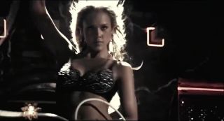 JustJared Sin City erotic scene with participation of Jessica Alba with lasso performing striptease Bed - 1