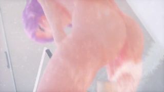 ToonSex Hentai 3D Girl Shower Masturbation Giffies - 1